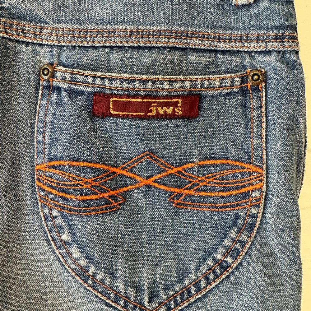 Vintage 1980s JWs Jeans embroidered straight leg perfect fit amazing rare 27